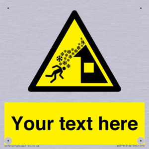 Custom warning roof avalanche